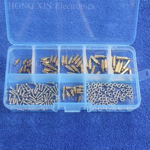 180 stks/set M2 PCB Hex Mannelijke Vrouwelijke Schroefdraad Messing Standoffs Moer Assortiment Set Hex column Assortiment