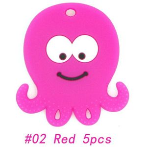 Kovict Bpa Gratis 5/10 Pcs Octopus Silicone Baby Bijtring Leuke Baby Tandjes Speelgoed Chewable Animal Shape Baby Producten verpleging