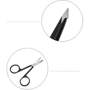 M76F 6 Stuks Professionele Roestvrij Staal Wenkbrauw Pincet Schaar Travel Grooming Tool
