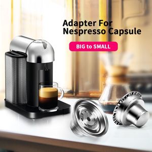 Adapter Voor Nespresso Vertuoline Herbruikbare Koffie Capsule Rvs Metalen Materiaal Transfer Voor Nespresso Filter