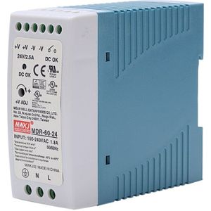 Betrouwbare Voeding 24 Volt Mean Well DIN-rail Voeding – NDR-75-24 24VDC 3,2A 75W Voor Industriële Toepassingen 24VDC Voeding