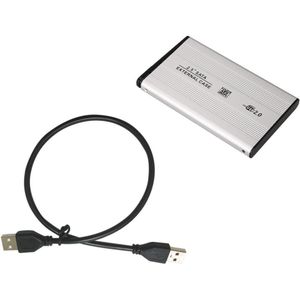 2.5 Inch Usb 2.0 Sata Externe Mobiele Harde Schijf Box Aluminium Legering Shell 480 Mbps 2.5 "Sata Hdd behuizing Ondersteuning 3 Tb