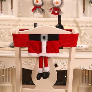 Christmas Santa Riem Elf Meisje Rok Stoel Cover Home Decoratie Keuken Ornamenten