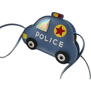 Trendy Kinderen Mode Politie Auto Crossbody Tas Mode Rits Auto Vormige Mini Schoudertas Purse Voor Kids Reizen