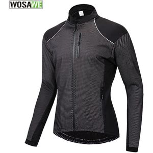 Wosawe Mannen Fietsen Jas Winter Reflecterende Thermische Warme Windstopper Jas Wind Windjack Mtb Fiets Cyclus Jas