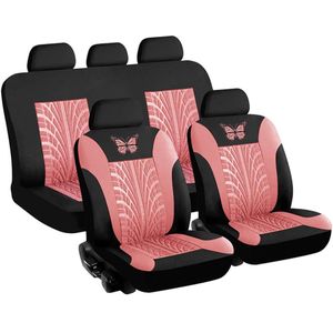 Algemene Voor/Achter Auto Stoelhoezen Ademend 3D Vlinder Prints Stoelhoezen Kussen Voor Auto Decoratie Rood Blauw Roze grijs