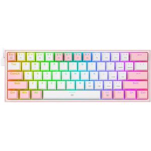 Redragon Fizz K617 Rgb Usb Mini Mechanische Gaming Toetsenbord Rood Schakelaar 61 Toetsen Bedrade Afneembare Kabel, Draagbare Voor Reizen