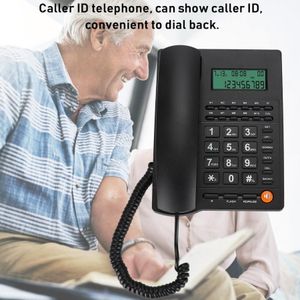 Telefono Fijo Thuis Vaste Telefoon Caller Id Telefoon Desktop Snoer Wijzerplaat Terug Aantal Opslag Voor Home Office Hotel Restaurant