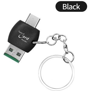 Ankndo Micro Sd Kaartlezer Usb C Otg 2 In 1 2.0 Tf Kaartlezer Voor Pc Laptops Usb Adapter geheugen Flash Drive Type C Reader