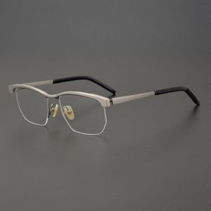 Vintage Titanium Wenkbrauw Brillen Frame Mannen Halve Frame Bijziendheid Recept Optische Glazen Frame Vrouwen Luxe Brillen