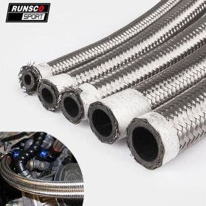 AN4 AN6 AN8 AN10 AN12 Gevlochten Teflon Olie Lijn Brandstof Slang Olie Benzine Remleiding Slang Nylon Fuel Line Teflon slang 1 Meter