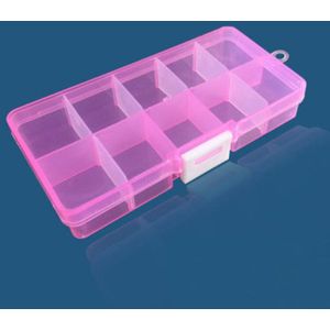 10 Slots Cellen Kleurrijke Draagbare Sieraden Tool Opbergdoos Container Ring Elektronische Onderdelen Schroef Kralen Organizer Plastic Case