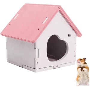 Hamster Kooi Hideout Huis Hart Houten Hamster Huis Speelgoed Voor Kleine Huisdieren Chinchilla Cavia Kleine Huisdieren Kooi Speelgoed