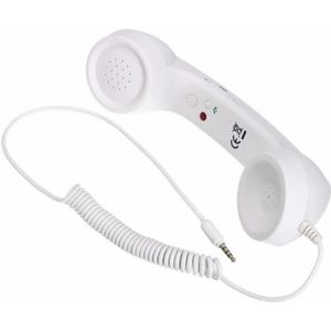 Klassieke Retro 3.5 Mm Comfort Telefoon Handset Mini Mic Speaker Telefoontje Ontvanger Voor Iphone Samsung Huawei TXTB1