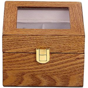 2 Slots Retro Rode Houten Horloge Vitrine Paar Horloges Box Holder Sieraden Collection Opslag Horloge Organizer Box Kist