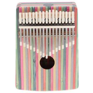 Thumb Piano,17 Toetsen Kalimba Duim Piano Kit Draagbare Rode Bamboe Vinger Duim Piano Muziekinstrument Accessoires