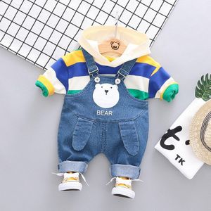 Hylkidhuose Baby Jongens Meisjes Kleding Sets Peuter Baby Kleding Suits Hooded T-shirt Bib Broek Kids Kinderen Kostuum