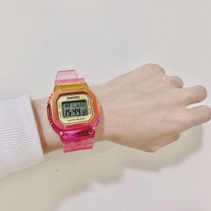 Mode Mannen Kijken Vrouwen Casual Sport Armband Horloges Wit Led Elektronische Digitale Snoep Kleur Siliconen Horloge Kinderen