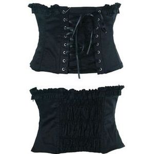 Zwarte Lolita Uitgebeende Taille Cincher Gothic Corset Body Shaper voor Lady