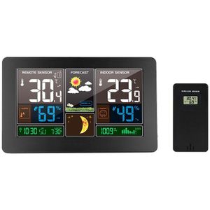 Wandklok Digitale Weerstation 3 Sensor Wireless Indoor Outdoor Thermometer Hygrometer Barometer Weerbericht Modern Horloge-40 ℃