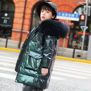 -25 Graden Rusland Winter Parka Jassen 2 Kleuren Voor 4-14Yrs Baby Jongens Bovenkleding Waterdichte Jas Kids Warme Dikke Hooded snowsuit