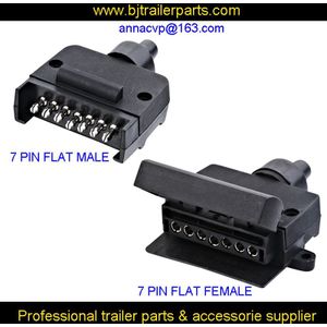 7 pin platte mannelijke vrouwelijke trailer connector plug socket/boot/caravan/camper/auto/auto/ truck/RV