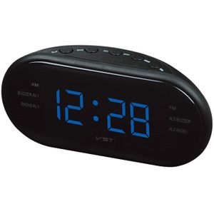 Asypets Mode Moderne Am/Fm Led Klok Radio Elektronische Desktop Wekker Digitale Tafel Klokken Snooze Functie-25