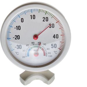 Thermometer Hygrometer Naald Ronde Dial Tester Interieur Exterieur Wit Temperatuur Meten Vochtigheid Meten Tester Meter