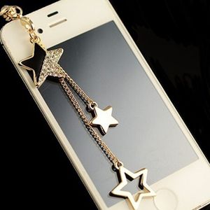 Ster Hanger Ketting Hoofdtelefoon Stofdicht Plug Caps Mobiele Telefoon Accessoires 3.5 Mm Koptelefoon Anti Dust Plug Voor Iphone Voor Samsung