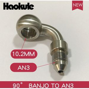 Haokule Rvs Banjo 10.2 Mm Naar Male AN3 Teflon Ptfe Slang End Fitting Remsysteem Fittingen