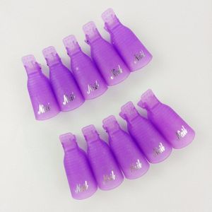 10Pcs Duurzaam Herbruikbare Plastic Nail Art Losweken Cap Clip Cleanser Uv Gel Nagellak Remover Wrap Nail Cleaner remover