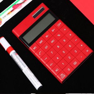 Dual-Power Tablet Rekenmachine, 12-Cijferig Display/Groot Scherm/Back Clip Kan Worden Aangepast/Dun En Licht Calculator Voor Kantoor