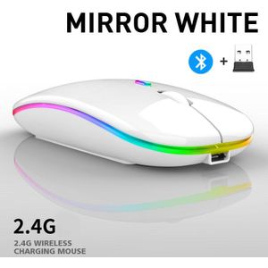 Bluetooth Draadloze Muis 2.4G Ontvanger Gaming Muis Met Usb Oplaadbare Rgb Gamer Mouse Voor Pc Laptop Notebook Computer