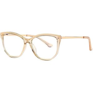 Mode Vrouwen Brillen Frame Cat Eye Volledige Velg Plastic Front Rim Alloy Temple Arms Anti-Kras Coating Vrouwelijke Bril frame