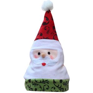 1Pc Unisex Adult Xmas Red Cap Santa Hoed Voor Kerst Party Vrolijk Kerstfeest Decoratie Y716
