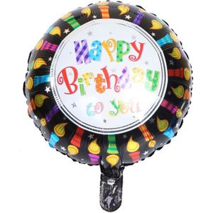 10 Stks/partij Gelukkige Verjaardag Kaars Folie Ballonnen 18Inch Ronde Helium Ballon Voor Kinderen Verjaardag Partij Decoratie Kinderen Speelgoed Bal