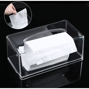 Acryl Clear Tissue Box Cover Transparante Rechthoekige Servet Papier Houder Storage Case Tafel Hotel Home Decor