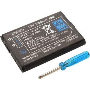 2000mAh 3.7V Oplaadbare Lithium-ion Batterij Pack voor Nintendo 3DS Vervangende batterij met gereedschap