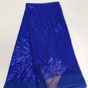 Groene Afrikaanse Handgemaakte Kralen Veters Stoffen Luxe Nigeriaanse Pailletten Mesh Kant Stof Voor Feestjurk