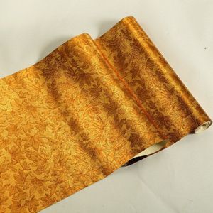 Luxe Classic Gold Behang Roll Slaapkamer Woonkamer Relief Damast Behang Glitter Wallpapers Goud Folie Papel De Parede