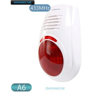 Homsecur A6 120dB Waterdichte Strobe Sirene 433Mhz Met Backup Batterij Als Alarmsysteem