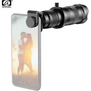 Apexel Hd 28X Metalen Single-Buis Telescoop Telefoon Telelens Mf Voor Meest Smartphones Voor Reizen Sport Evenementen Fotografie