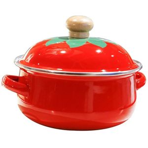 XD-18cm 1.5L Tomaat Emaille Soeppan Soeppan Mini Steelpan Melk Ei Noedels Koken Pan Voor Inductie Kookplaat Gas Fornuis