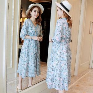 Half Mouw Moederschap Jurken Zomer Chiffon Verpleging Jurk Bloemen Lange Jurk Voor Zwangere Vrouwen Borstvoeding Zomer Jurk