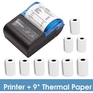 Aibecy - Portable Mini Thermal Printer - Draadloze Printer - 2 Inch - Compatibel met iOS Android Windows