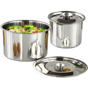 XMT-HOME keuken accessoires maaltijd prep serveerschaal soeppan met deksel ureens noodle blikjes kruiden olie container 1 st