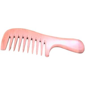Natuurlijke Sandelhout Brede Tanden Anti-Statische Haar Kam Borstel Met Handvat Voor Detangling Massage