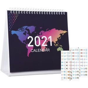 Stobok Kalender 12 Maanden Staande Flip Kalender Loopt Van Januari Tot December Dagelijkse Planner Volledige jaar