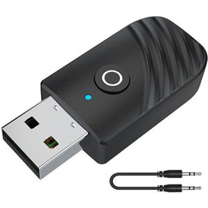 Bluetooth 5.0 Adapter Aux Audio Ontvanger Zender 2 In 1 3.5Mm Jack Draadloze Adapter Met Led Voor Tv Koptelefoon pc Auto Computer