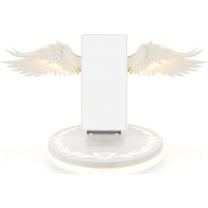 10W Universele Kleurrijke Led Angel Vleugels Qi Draadloze Oplader Charge Dock Voor Iphone 8 Plus X Xs Max Xr mobiele Telefoon Fast Charger